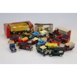 Box of Diecast model cars to include Matchbox and Britains