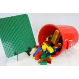 Large Tub of Lego Duplo Blocks plus some animals and figures