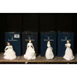 Four boxed Royal Doulton figurines to include; HN3635 Amanda, HN4096 Harmony, HN3875 Joy and
