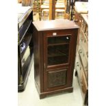 Early 20th century Mahogany Music Cabinet with part glazed single door