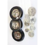 Collection of vintage Pot Lids to include; Wood's Areca Nut Toothpaste, Burgess's Anchovy Paste,