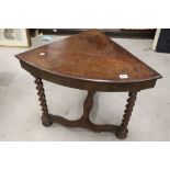 Early 20th century Oak Corner Stick Stand together with Early 20th century Oak Corner Table with