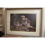 Framed Limited Print Granny's Kitchen by David Shepherd signed to mount