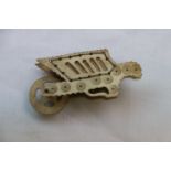 19th century Bone Novelty Pin Cushion in the form of a Wheelbarrow, probably Prisoner of War