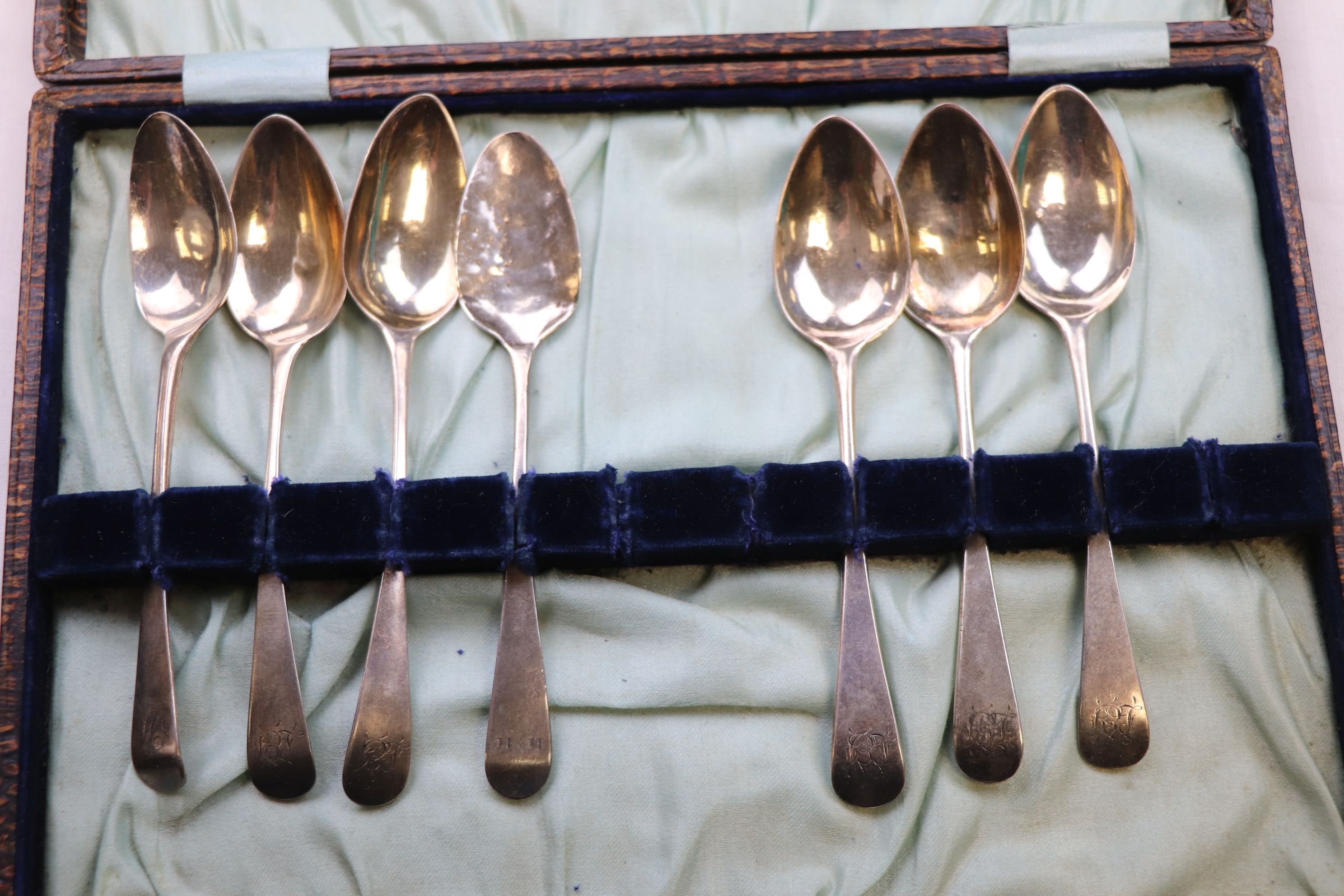 Seven Assorted Silver Teaspoons including Georgian - Image 2 of 3