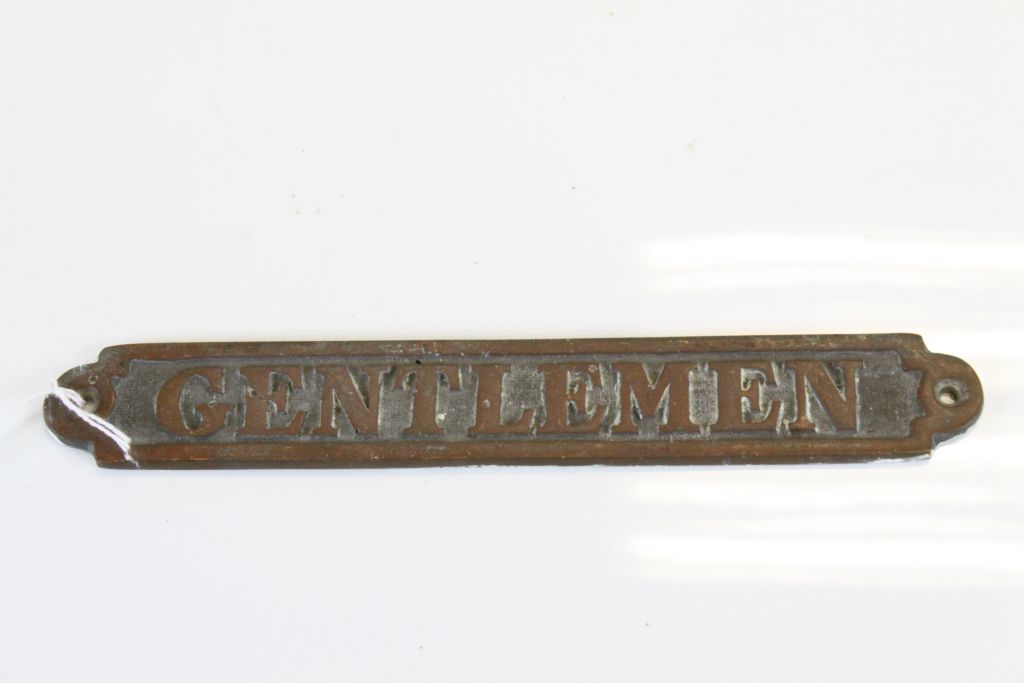 Brass ' Gentlemen ' Sign