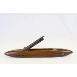 Vintage wooden Weaving Shuttle marked "Woodhouse & Co"