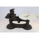 Set of Fairburn Brothers of Maidstone Early 20th century Weighing Scales with Ceramic Disc and