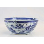 Chinese Blue & White ceramic bowl with four character mark to the base