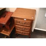 French Oak Small Chest of Three Short Drawers