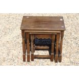 Oak Nest of Three Tables