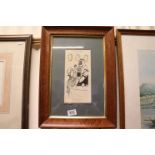 20th century (Daily Mail). A framed pen & ink satirical cartoon signed Jon