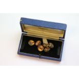 Six Guinness advertising gilt metal and glass buttons to include pelican, seal, kangaroo etc (6)