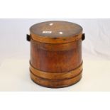 Vintage Wooden Flour bin with lid and swing handle