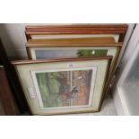 Five framed Horse racing prints to include Limited edition and Signed examples