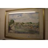 Gordon King (b.1939) Signed Watercolour of Henley on Thames, 47 x 73cms