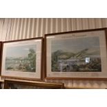 Pair of Framed and Glazed Reproduction Chromo-Lithographs of ' Bourne's New System of Indian River