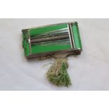 Art Deco Green Enamel Cigarette and Compact Case