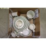 Portmeirion Botanic Garden Ceramics including Three Cups, Three Saucers, Four Side Plates, Two