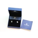 Boxed Set of Swarovski Silver & Crystal Earrings, Sterling Silver Zambian Emerald Pendant with Chain