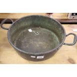 19th century Copper Two Handled Pan