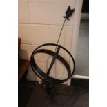 Painted Cast Iron Gyroscope type garden ornament