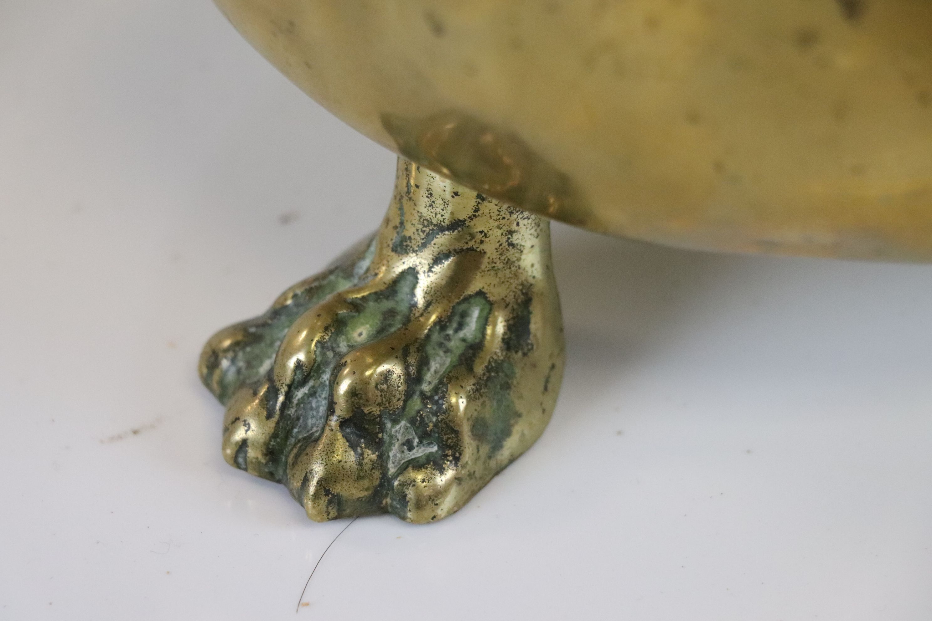 Vintage Brass Planter on three Paw feet - Image 4 of 4