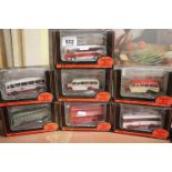 Seven Boxed EFE Diecast Buses 1:76 scale