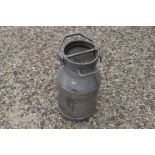 French Aluminium Milk Churn with Locking Lid