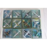 10 Cased Corgi Aircraft diecast models to include 1312 Boeing 727, 1301 Piper Cherokee Arrow, 1308