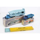 Two boxed Dinky Supertoys to include 418 Comet Wagon with hinged tailboard in blue/blue with blue