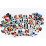 Collection of vintage diecast model tractors in vg to fair play worn condition to include Dinky