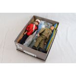 Collection of original Palitoy Action Man to include 2 x figures, life raft, weapons, accessories