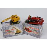 Two boxed Dinky Supertoys to include 961 Blaw Knox Bulldozer and 971 Coles Mobile Crane both in gd