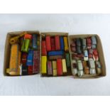 Three Trays of Forty Three Dinky Loose Playworn Vehicles including Daimler, Vanguard, Triumph