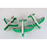 Three cased Tekno 1:120 model planes to include Sud Aviation SE-210 Caravelle, 765 DC7C and No 765