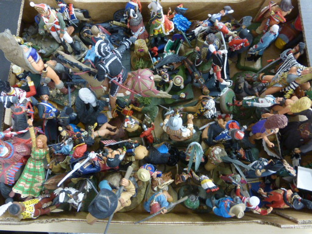 A collection of hand painted figures & busts to include metal and resin examples. Figures include