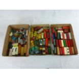 Three Trays of mainly Matchbox & Lesney Loose Playworn Diecast Vehicles including a Tray of Buses