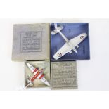 Two boxed Dinky model planes to include A2233 No 62K The King's Aeroplane and A2227 No 60v Armstrong