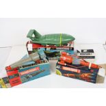 Three boxed JR Rosenthal Thunderbirds Friction Motor vehicles to include Thunderbird 2 (no vehicle