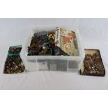 Collection of vintage plastic and metal figures and accessories to include boxed Airfix Military