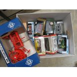 Collection of 17 boxed diecast model tractors mainly ERTL examples featuring Agco Allis Chalmers WC,