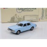 Boxed Lansdowne Models 1:43 LDM 56 1979 Ford Cortina MkIV 1.6L 4 Door Saloon Bermuda Blue in vg