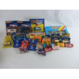 Approx 30 boxed Matchbox and Corgi diecast models to include Matchbox Superfast 42 Mercedes Truck