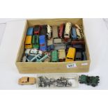 Collection of 28 vintage play worn diecast model vehicles to include Dinky & Tootsie, featuring road