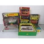 Ten boxed diecast models to include Corgi buses 469 (3), 470, 471, Dinky 297 Bus, Matchbox London
