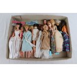 Collection of circa 1960s and 1970s vintage fashion dolls, three in original unopened packaging (