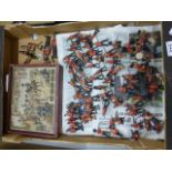 Large collection of vintage lead soldiers to include boxed examples, mainly guards regiments to