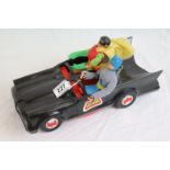 Mego Toys Batman - Batmobile vehicle, Batman & Robin figures, showing some wear but gd overall