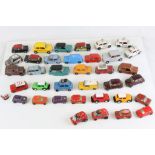 Collection of 36 play worn diecast Mini vehicles featuring Dinky, Corgi, Matchbox etc to include